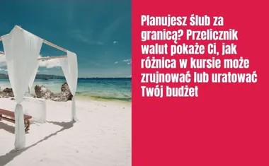 Obraz do artykułu: Planujesz ślub za granicą? Przelicznik walut pokaże Ci, jak różnica w kursie może zrujnować lub uratować Twój budżet
