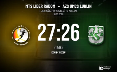 [PIŁKA RĘCZNA] MTS Lider Radom – AZS UMCS Lublin 27:26. Lubelska przewaga nie wystarczyła w I Lidze Mężczyzn (Grupa C)