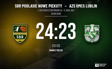[PIŁKA RĘCZNA] I Liga Mężczyzn (Grupa C): SBR Podlasie Nowe Piekuty – AZS UMCS Lublin 24:23. Lublinianom zabrakło jednej bramki