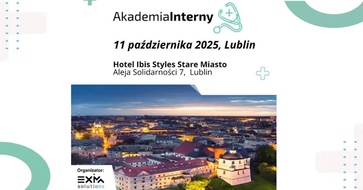 Obrazek przedstawia grafikę promocyjną wydarzenia Konferencja medyczna: Akademia Interny — Lublin, 11 października 2025