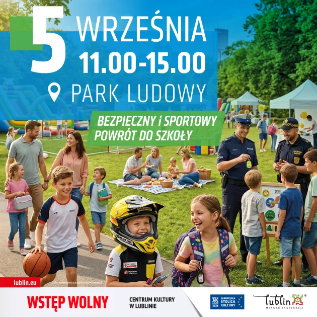 Grafika promocyjna wydarzenia Bezpieczny i sportowy powrót do szkoły
