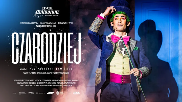 Grafika promocyjna wydarzenia Czarodziej — magiczny spektakl familijny w Lublinie