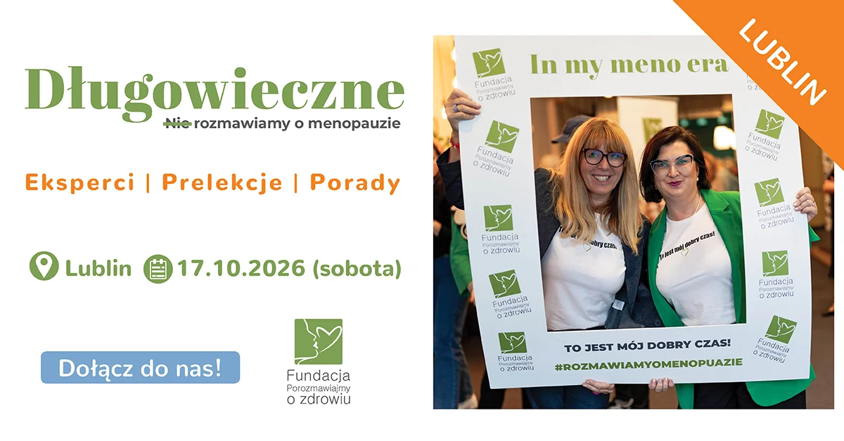 Grafika promocyjna wydarzenia Długowieczne: menopauza i dojrzałość