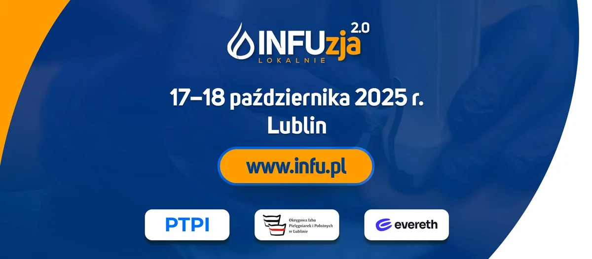 Grafika promocyjna wydarzenia Dwudniowa konferencja i kurs z terapii dożylnej w Lublinie
