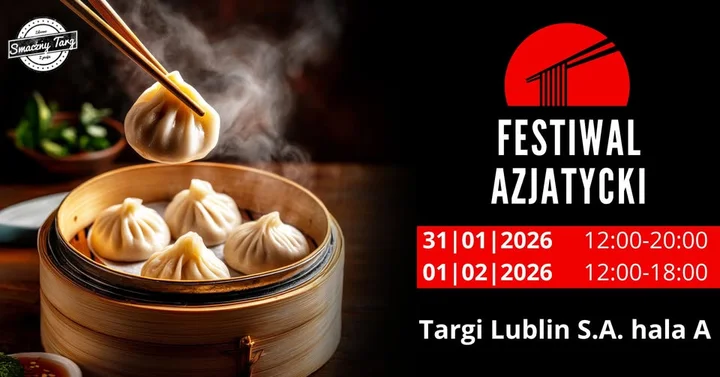 Grafika promocyjna wydarzenia Festiwal Azjatycki Lublin — festiwal smaków i jedzenia ulicznego