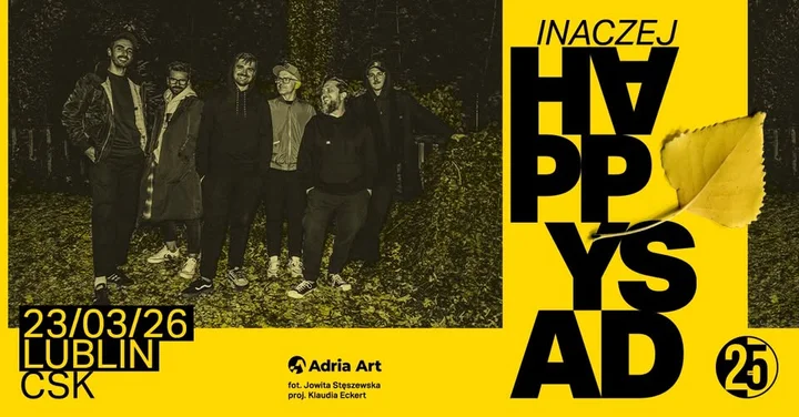 Grafika promocyjna wydarzenia Happysad Inaczej w Lublinie — 25 lat Happysad (23 marca 2026)