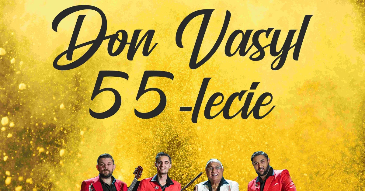 Grafika promocyjna wydarzenia Jubileuszowy koncert Don Vasyl i zespołu w Lublinie