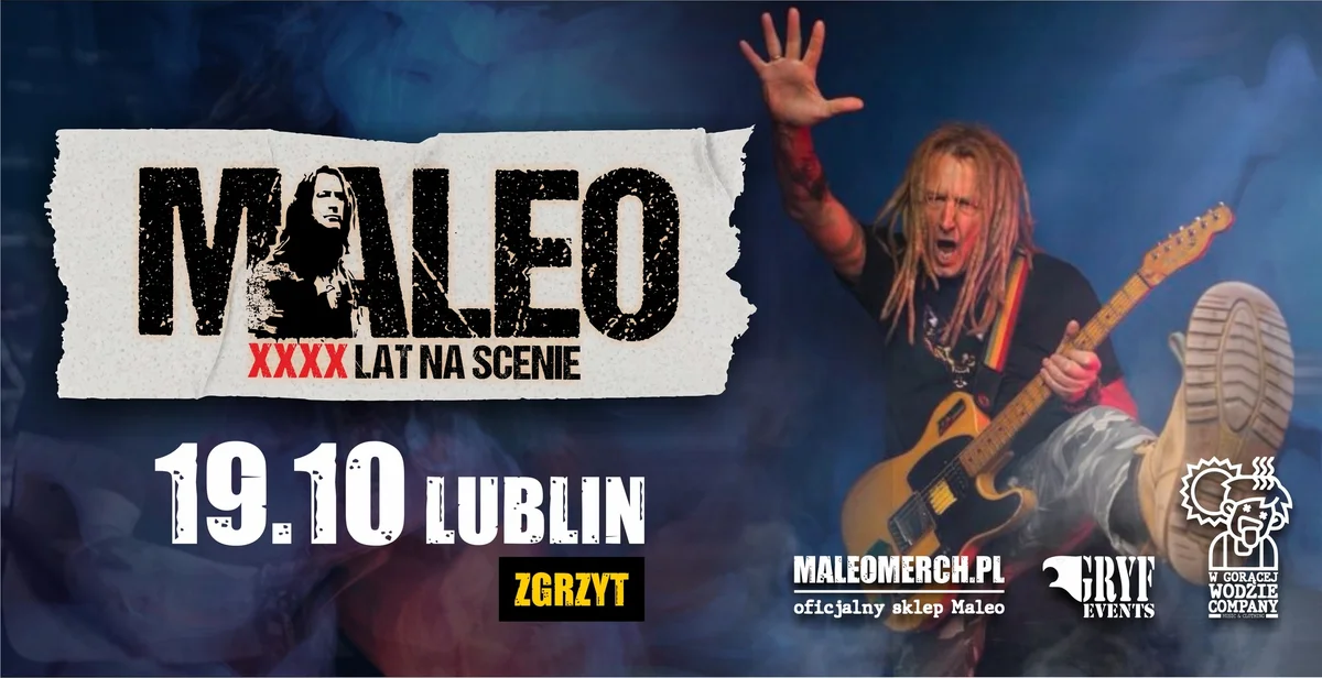 Grafika promocyjna wydarzenia Koncert jubileuszowy Darka Maleo Malejonka w Lublinie
