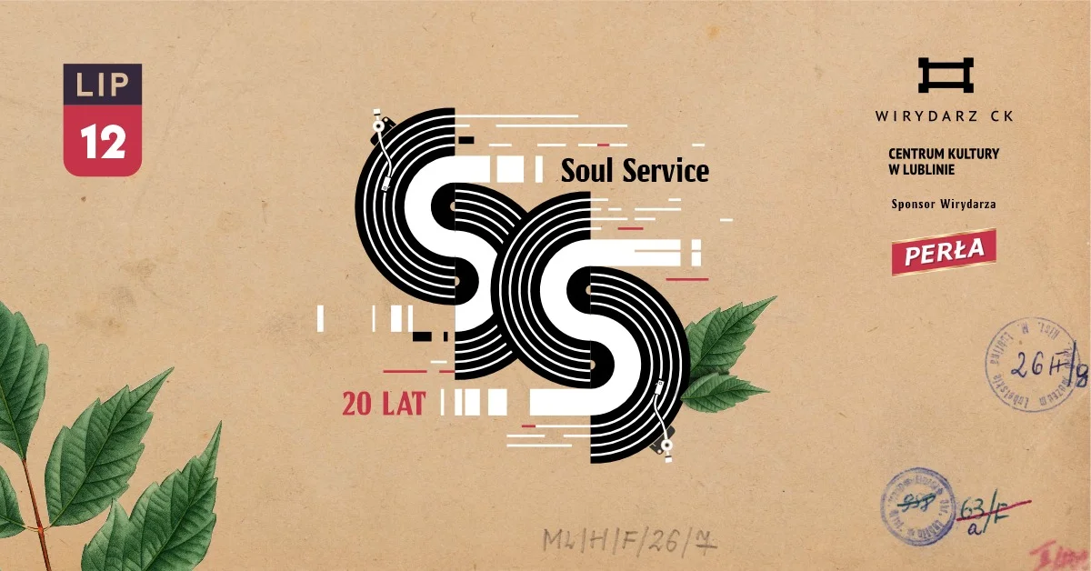 Grafika promocyjna wydarzenia Koncert jubileuszowy kolektywu Soul Service w Lublinie