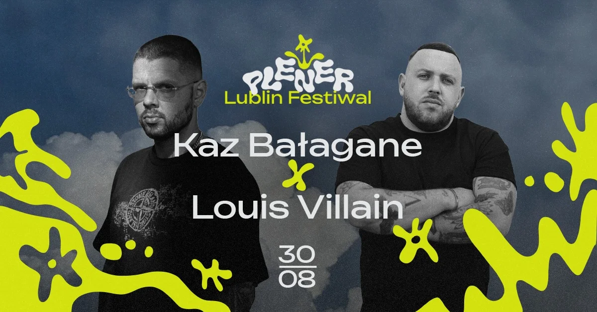 Grafika promocyjna wydarzenia Koncert Kaz Bałagane i Louis Villain w Lublinie