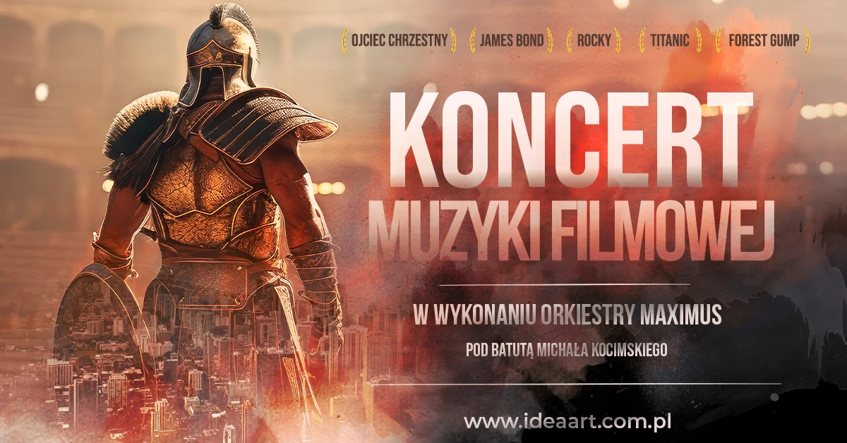 Grafika promocyjna wydarzenia Koncert orkiestry MAXIMUS z muzyką filmową w Lublinie
