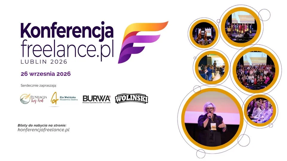 Grafika promocyjna wydarzenia Konferencja Freelance - IV edycja - Lublin 2026 Spotkanie branży