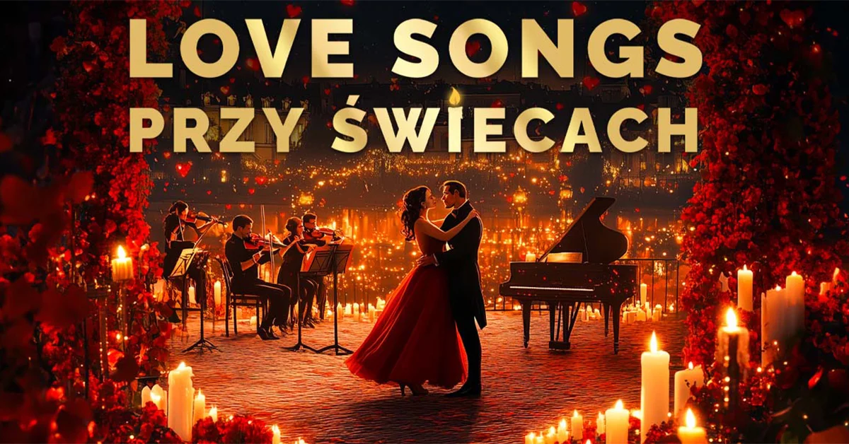 Grafika promocyjna wydarzenia Love Songs przy Świecach w Lublinie