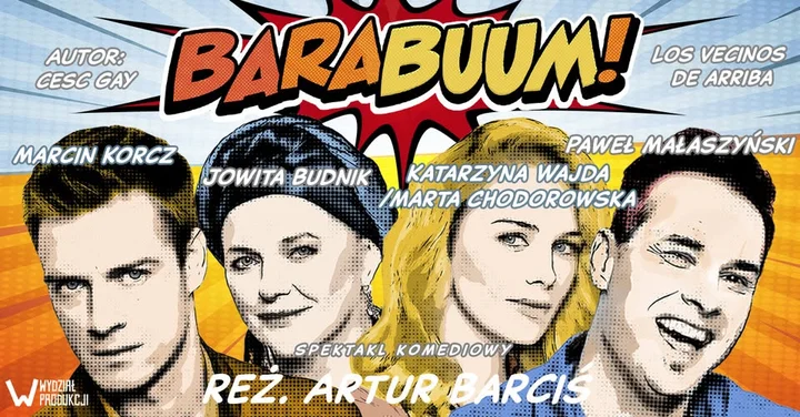 Grafika promocyjna wydarzenia Barabuum! — pikantna komedia w reż. Artura Barcisia w Lublinie
