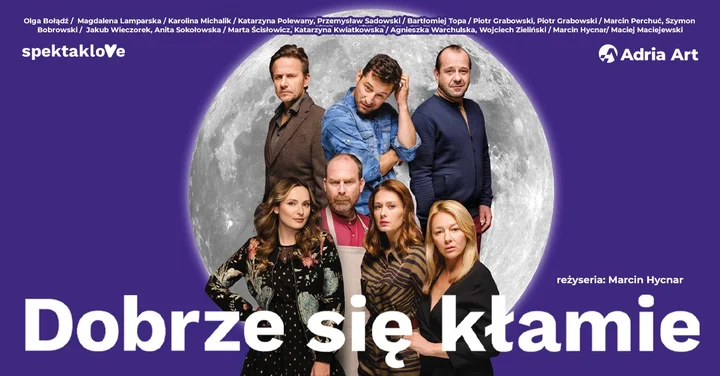 Grafika promocyjna wydarzenia Dobrze się kłamie — teatralna wersja kinowego hitu w Lublinie