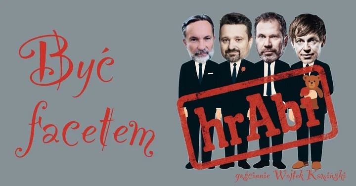 Grafika promocyjna wydarzenia Kabaret hrAbi & Wojtek Kamiński — „Być facetem” w Lublinie