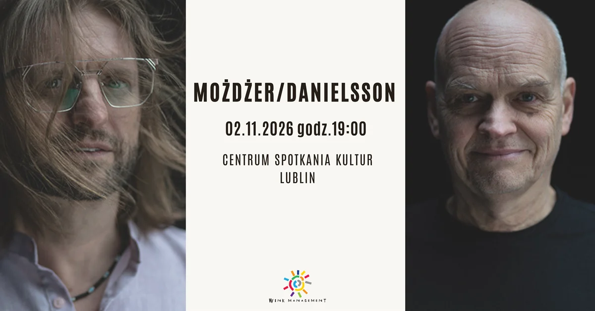 Grafika promocyjna wydarzenia Lublin: Leszek Możdżer & Lars Danielsson – koncert jazzowy