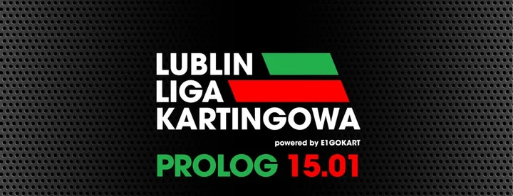 Grafika promocyjna wydarzenia Lublin Liga Kartingowa – Prolog (E1GOKART Lublin)