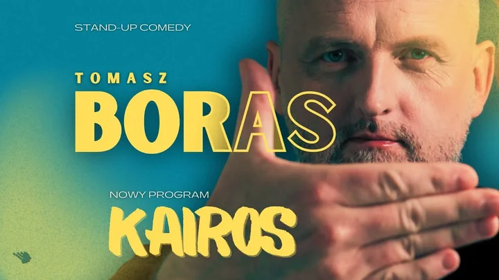 Grafika promocyjna wydarzenia TOMASZ BORAS — „Kairos” w Lublinie: stand-up pełen zaskakujących momentów