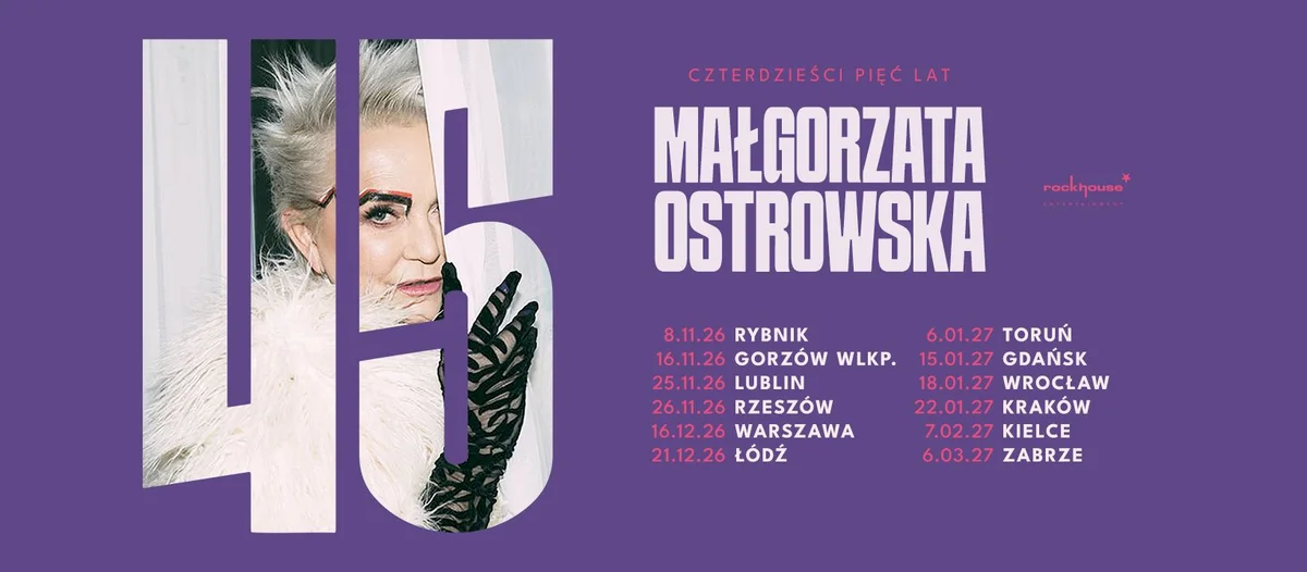 Grafika promocyjna wydarzenia Małgorzata Ostrowska – koncert jubileuszowy