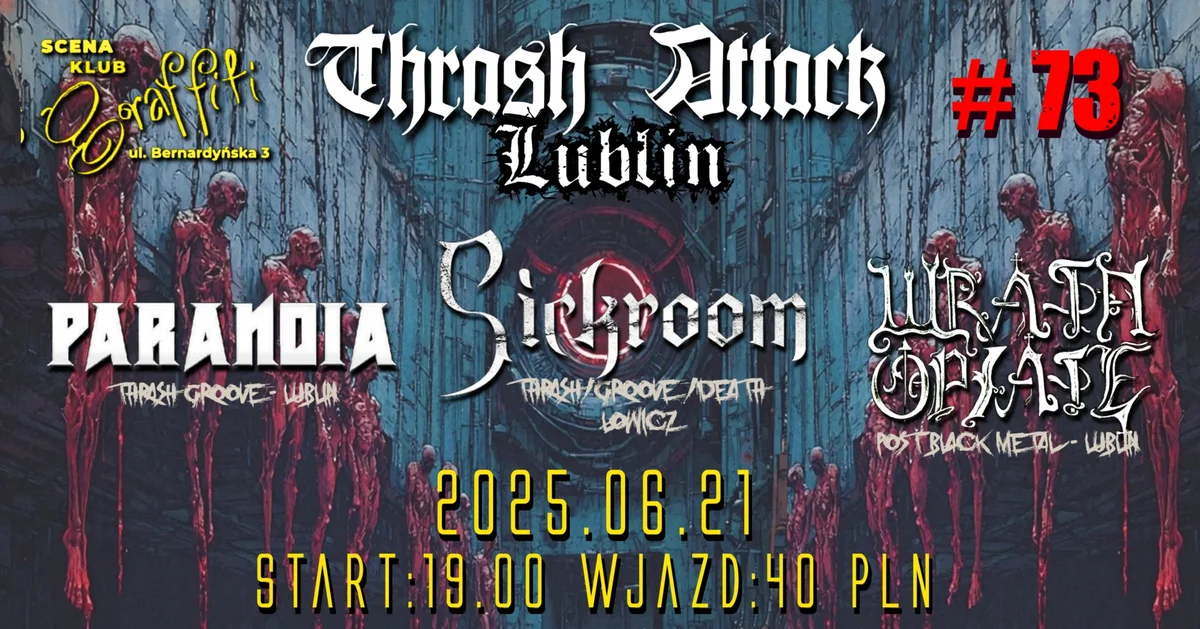 Grafika promocyjna wydarzenia Metalowa scena undergroundowa w Lublinie – koncert 21 czerwca 2025