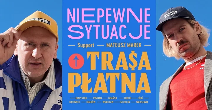 Grafika promocyjna wydarzenia Niepewne Sytuacje — Wojtek Fiedorczuk & Michał Kempa (nowa data)