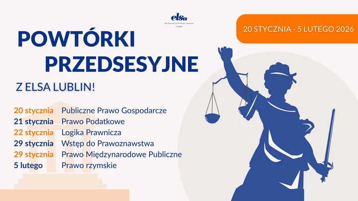 Grafika promocyjna wydarzenia Powtórki Przedsesyjne z ELSA Lublin — szybkie powtórki przed sesją