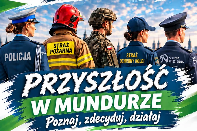 Grafika promocyjna wydarzenia Przyszłość w mundurze – poznaj, zdecyduj, działaj