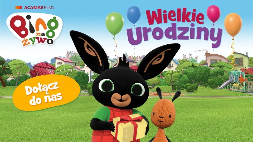 Grafika promocyjna wydarzenia Spektakl dla najmłodszych z postaciami Binga w Lublinie