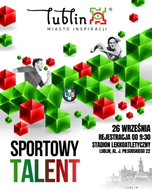Grafika promocyjna wydarzenia Finał programu „Sportowy Talent Miasta Lublin – edycja 2026”