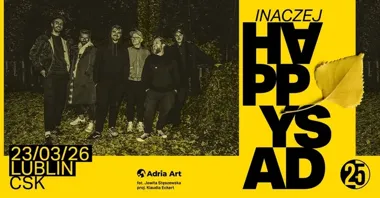 Grafika promocyjna wydarzenia Happysad Inaczej w Lublinie — 25 lat Happysad (23 marca 2026)