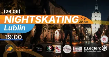 Grafika promocyjna wydarzenia Nightskating Lublin 28 czerwca 2026 w Lublinie