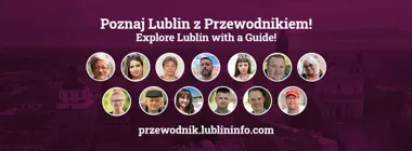 Grafika promocyjna wydarzenia Poznaj Lublin z Przewodnikiem! / Explore Lublin with a Guide! – spacer po mieście z lokalnymi przewodnikami