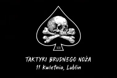Grafika promocyjna wydarzenia Taktyki Brudnego Noża – szkolenie cywilne w Lublinie