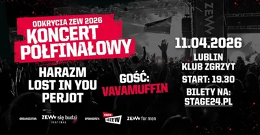 Grafika promocyjna wydarzenia VAVAMUFFIN | ODKRYCIA ZEW – półfinał w Lublinie