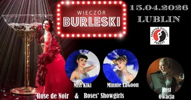 Grafika promocyjna wydarzenia Wieczór Burleski w Lublinie