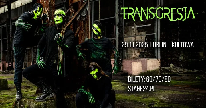Obrazek przedstawia grafikę promocyjną wydarzenia Koncert zespołu TRANSGRESJA w Lublinie