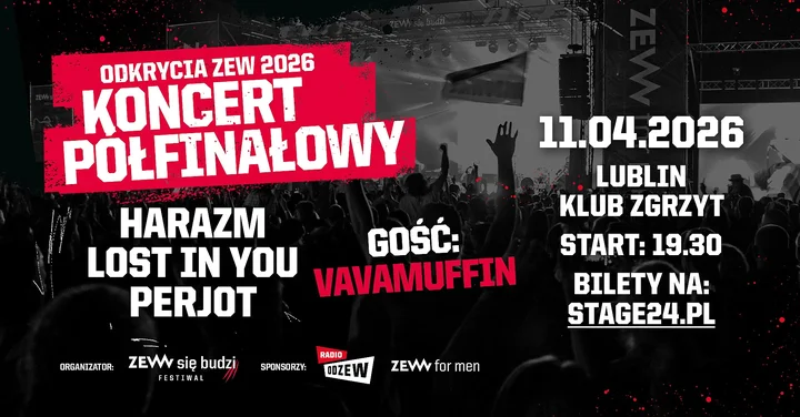Grafika promocyjna wydarzenia VAVAMUFFIN | ODKRYCIA ZEW – półfinał w Lublinie