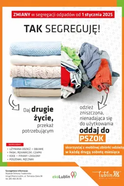 Siedem punktów zbiórki tekstyliów w Lublinie. Tylko dwa worki podczas jednej dostawy