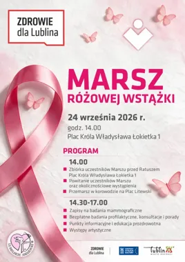 Marsz Różowej Wstążki w Lublinie połączy przemarsz z badaniami