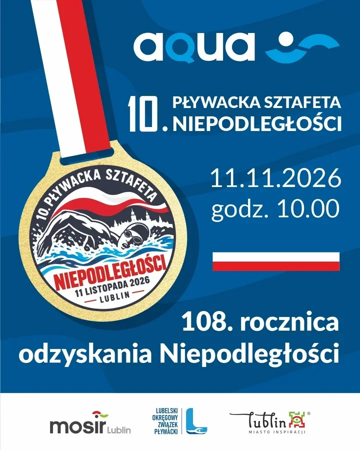 Dziesięć sztafet pokona łącznie 10 kilometrów w Aqua Lublin
