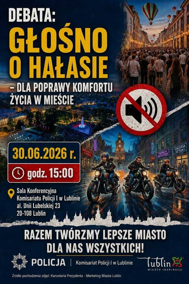Hałas w Lublinie trafi pod lupę policji - mieszkańcy powiedzą, co ich męczy