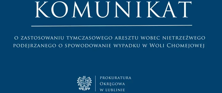 Trzy miesiące aresztu po wypadku w Woli Chomejowej. Są zarzuty